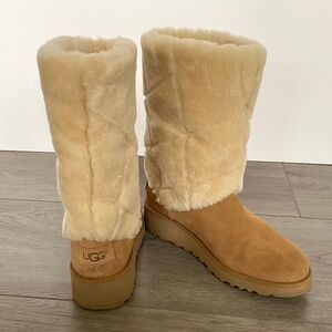 UGG Tan and Cream Winter Boots